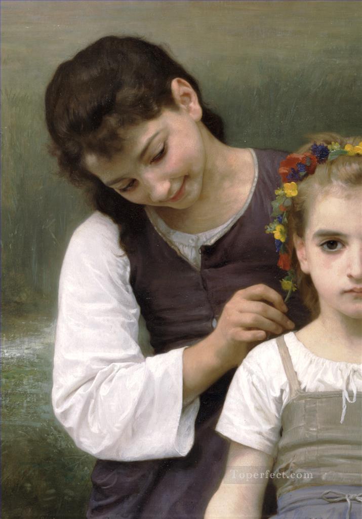 Parure des champs left Realism William Adolphe Bouguereau Oil Paintings